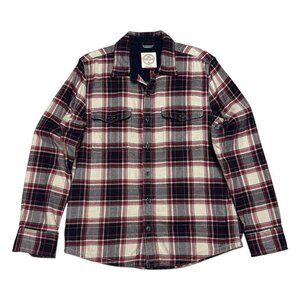 FAT FACE Plaid Lined Winter Fall Button Long Sleeve Shacket Jacket Mens Medium